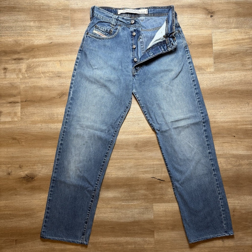 Vintage Diesel Saddle Jeans Men 27x28 Blue Loose Tapered Medium Wash Y2K (Tag29) - Picture 1 of 15